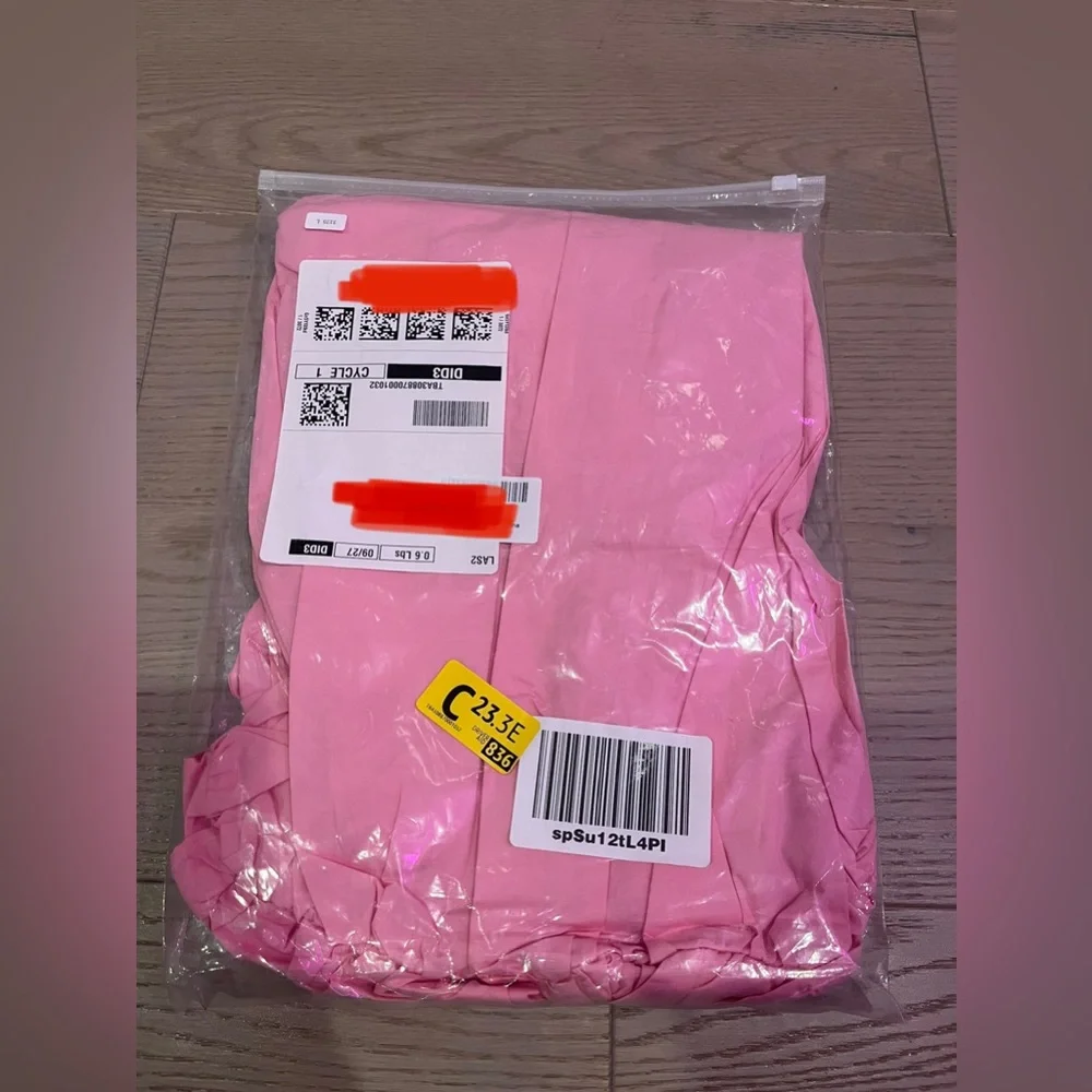 Women’s V Neck Mini Dress Pink Ruffles BRAND NEW - Picture 3 of 3